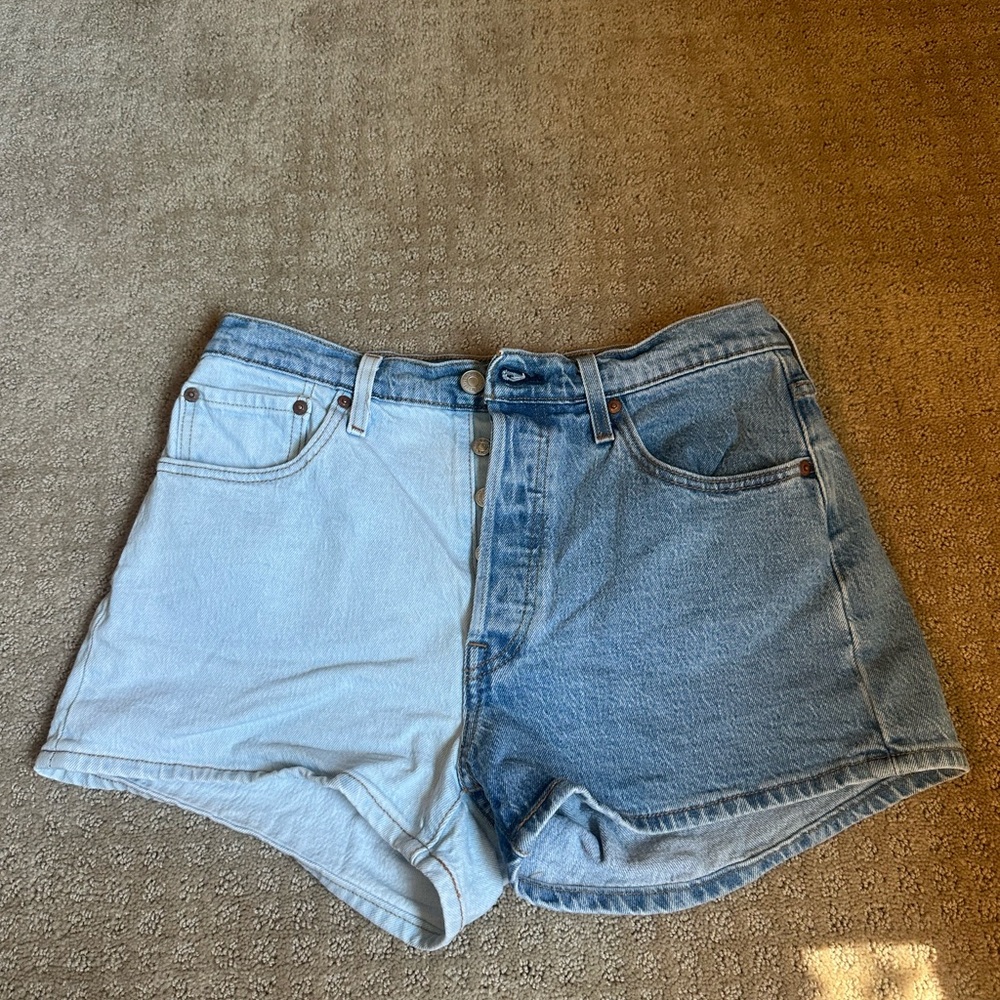 Levi's Two-Tone Blue Jean Shorts